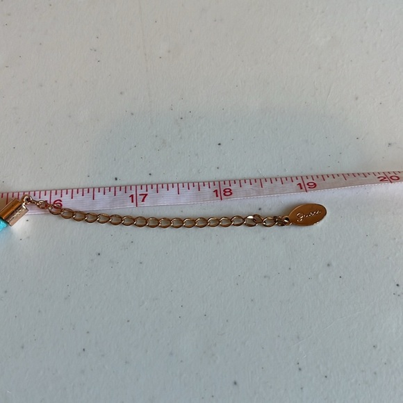 Guess Necklace Earring Set Turquoise Copper Rope Dangle Mixed Media Teardrop 19” - Picture 6 of 8